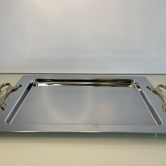 Kromex 60’s Chrome Stainless MCM Vogue Giftware Snack Serving Tray Original Box - Picture 5 of 15